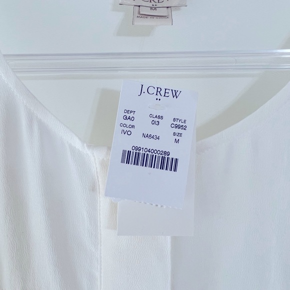 J Crew women’s blouse ivory size M NWTS - Picture 2 of 3